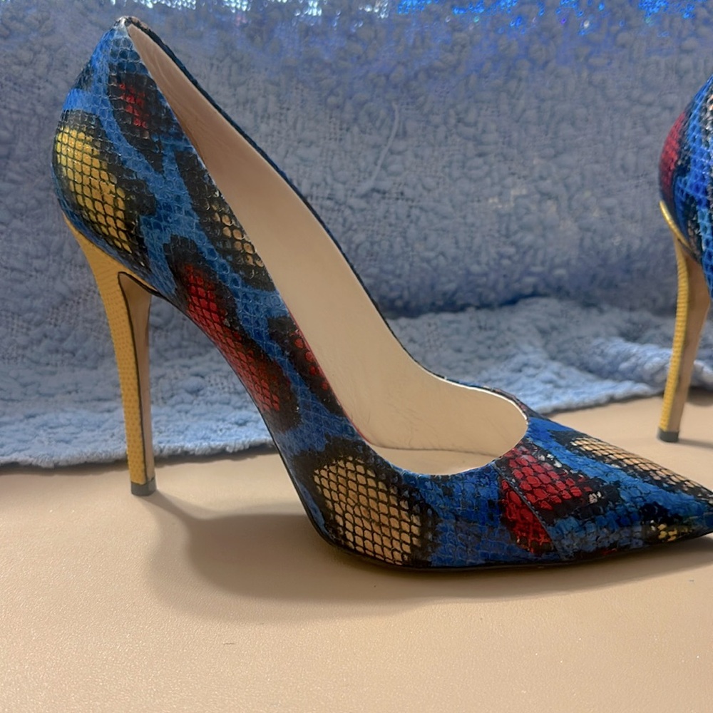 Fendi Multicolor Python Leather Pump - image 1